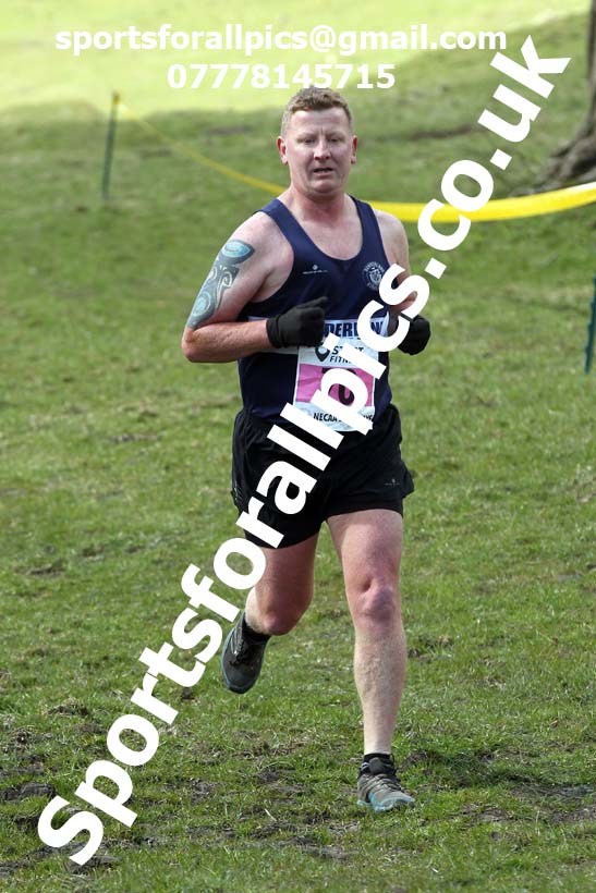 Masters men 2021 NECAA Cross Country Relays, Thornley Farm, Peterlee, Saturday, April 10th. Photo: David T. Hewitson/Sports for All Pics
